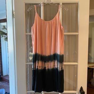 Ya Los Angeles peach and green/black dress